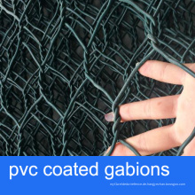 Ausgezeichnete Korrosionsbeständigkeit PVC beschichtete Gabion Körbe